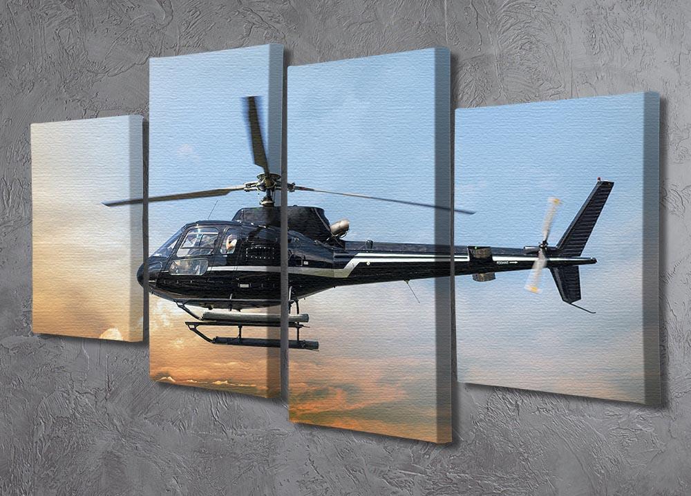 Helicopter for sightseeing 4 Split Panel Canvas  - Canvas Art Rocks - 2