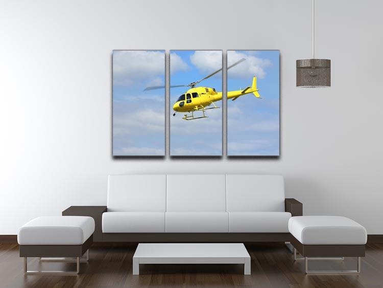 Helicopter rescue 3 Split Panel Canvas Print - Canvas Art Rocks - 3