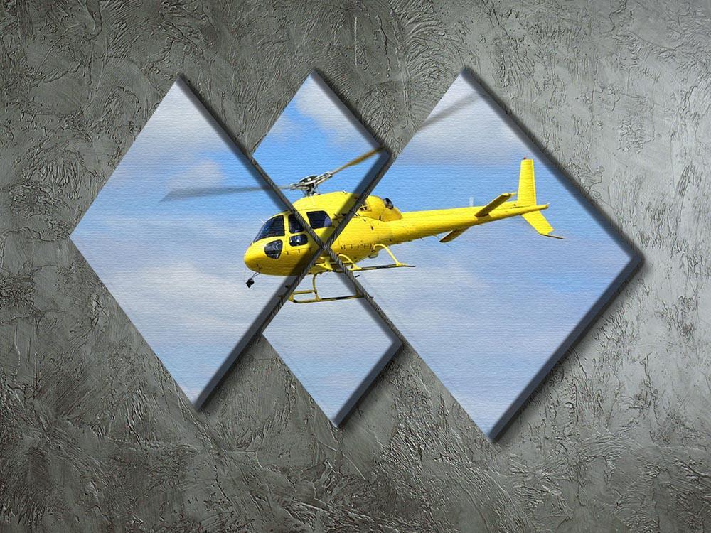 Helicopter rescue 4 Square Multi Panel Canvas  - Canvas Art Rocks - 2