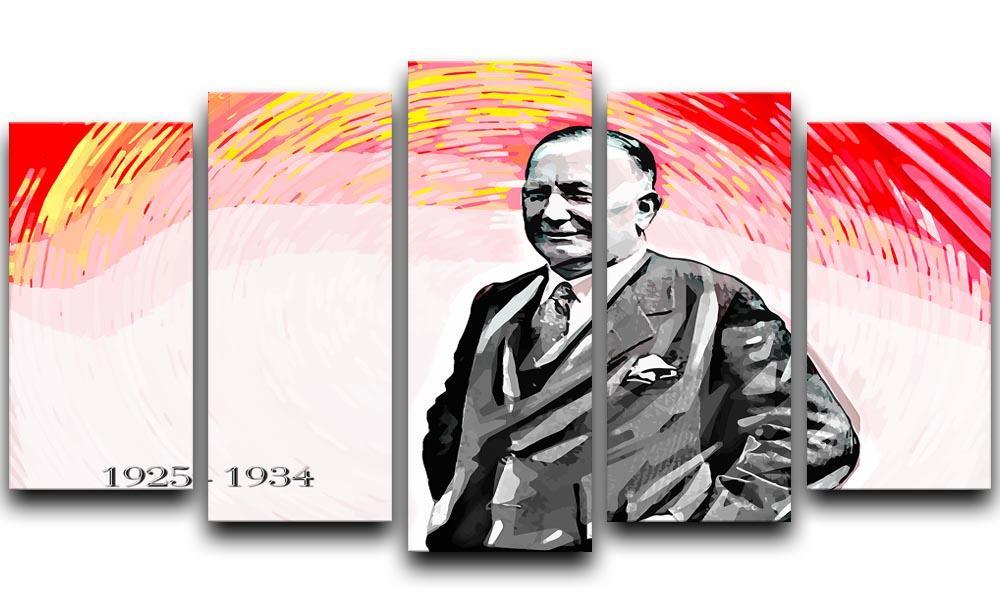 Herbert Chapman 5 Split Panel Canvas  - Canvas Art Rocks - 1