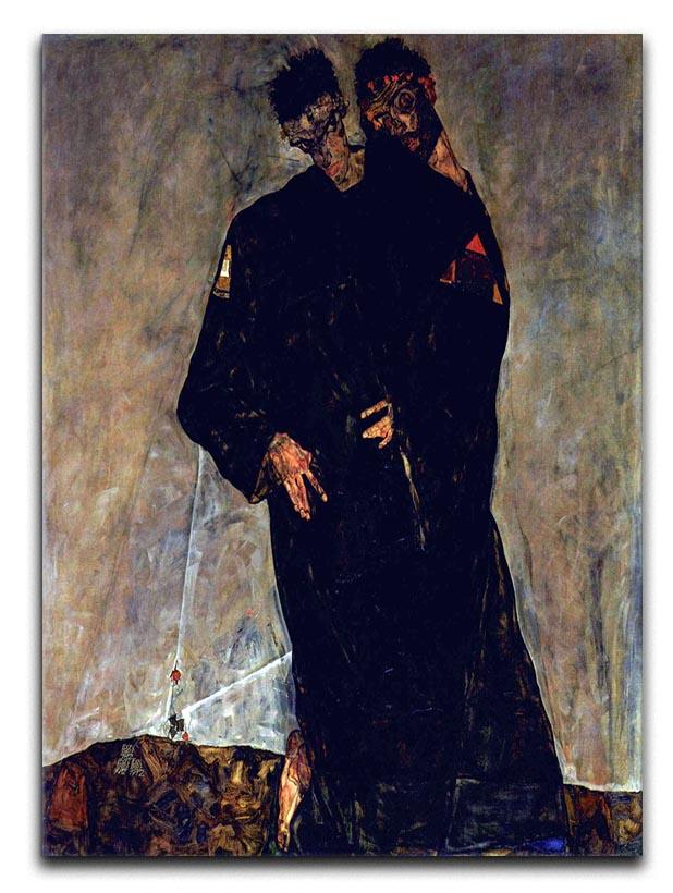 Hermits by Egon Schiele Canvas Print or Poster - Canvas Art Rocks - 1