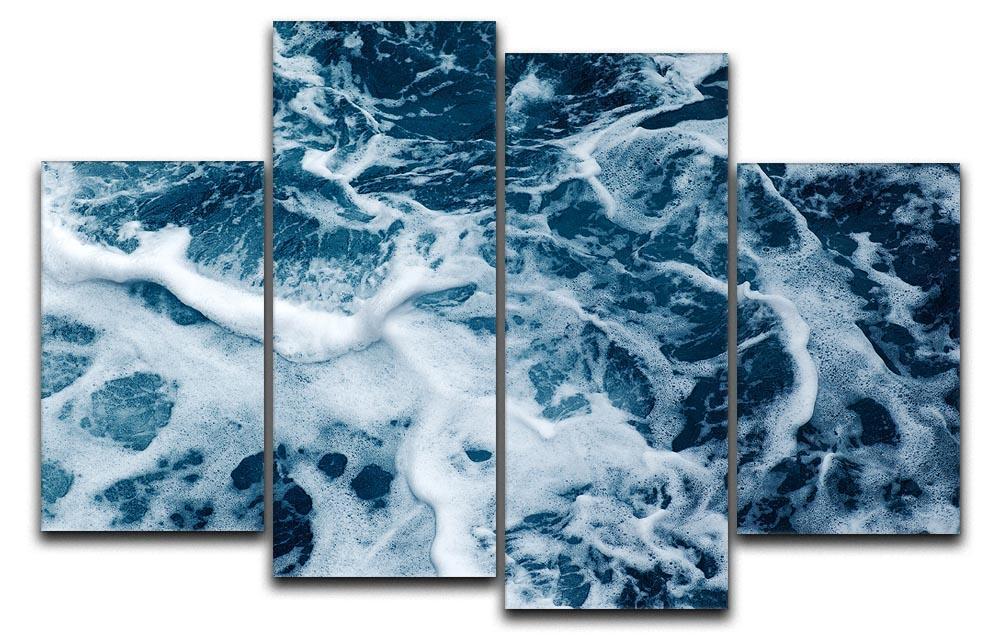 High Angle View Of Rippled Water 4 Split Panel Canvas  - Canvas Art Rocks - 1