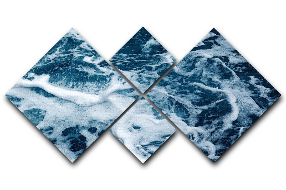 High Angle View Of Rippled Water 4 Square Multi Panel Canvas  - Canvas Art Rocks - 1