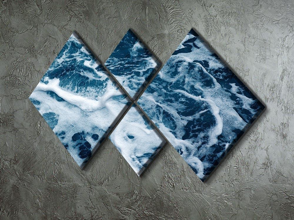 High Angle View Of Rippled Water 4 Square Multi Panel Canvas  - Canvas Art Rocks - 2