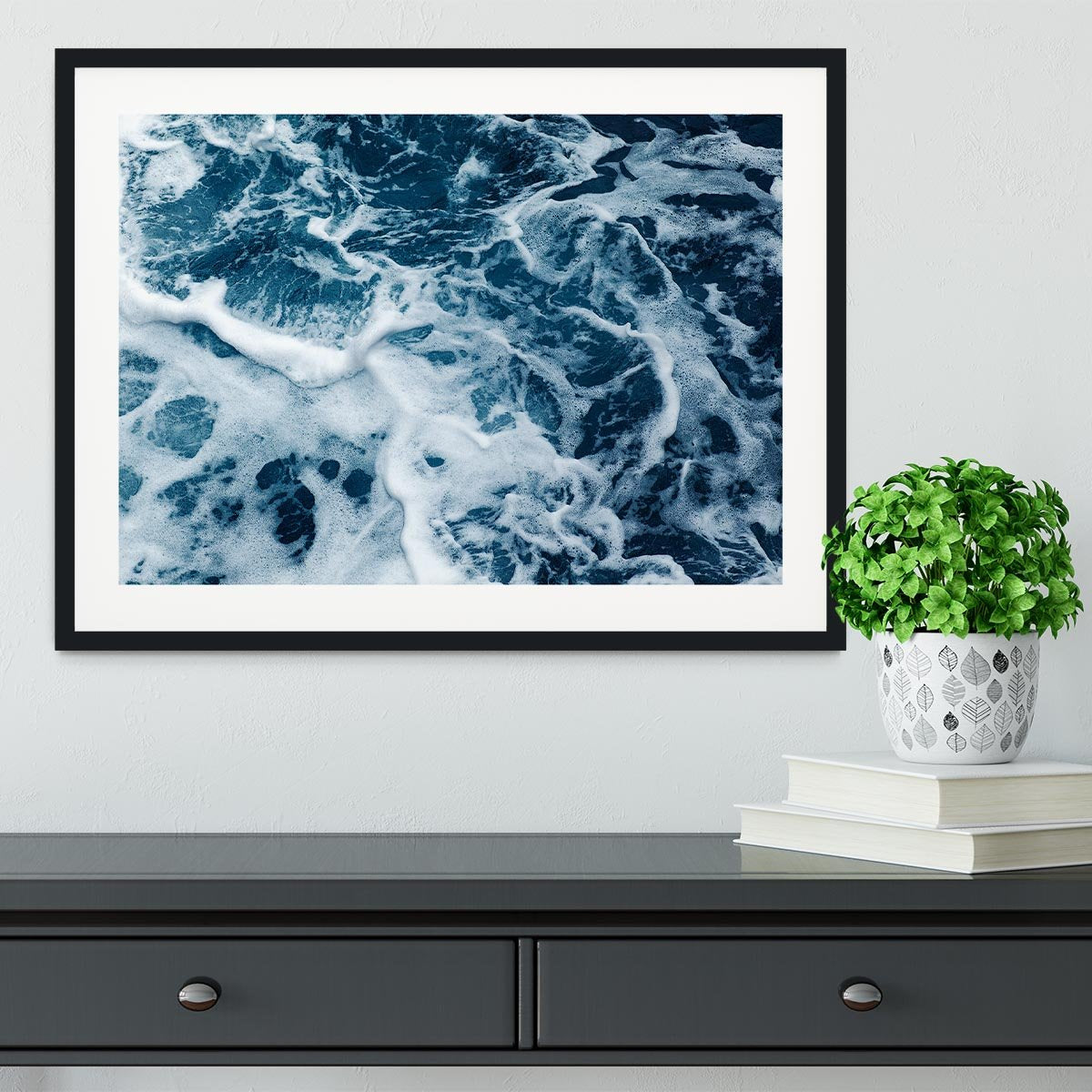 High Angle View Of Rippled Water Framed Print - Canvas Art Rocks - 1