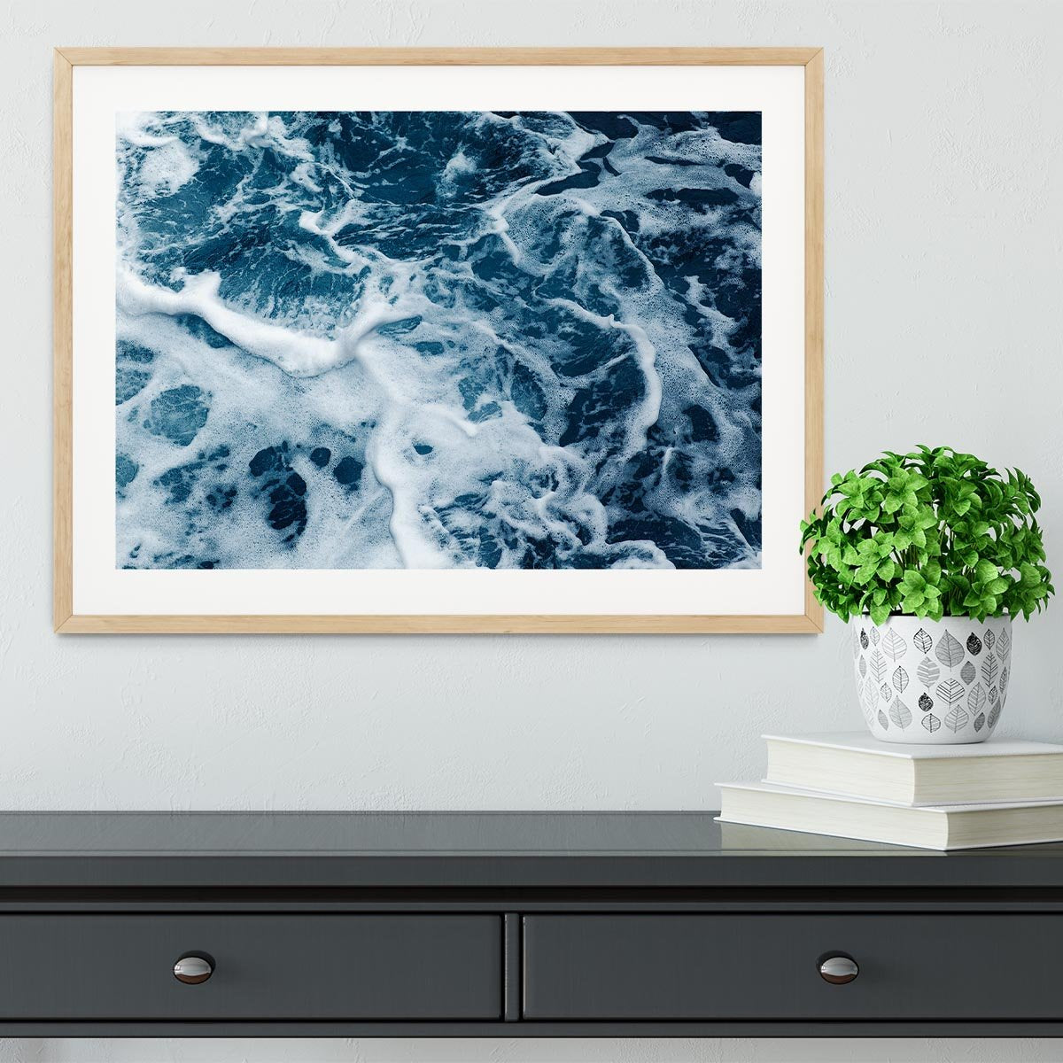 High Angle View Of Rippled Water Framed Print - Canvas Art Rocks - 3