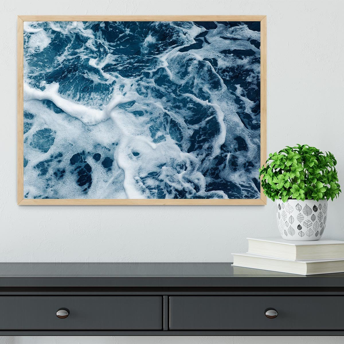 High Angle View Of Rippled Water Framed Print - Canvas Art Rocks - 4
