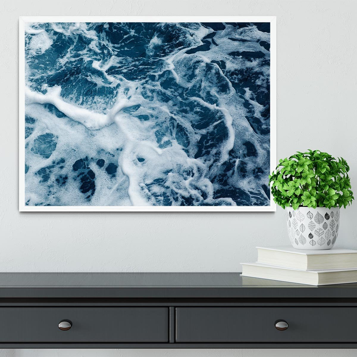 High Angle View Of Rippled Water Framed Print - Canvas Art Rocks -6