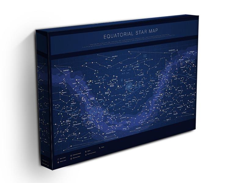 High detailed star map with names of stars contellations Canvas Print or Poster - Canvas Art Rocks - 3