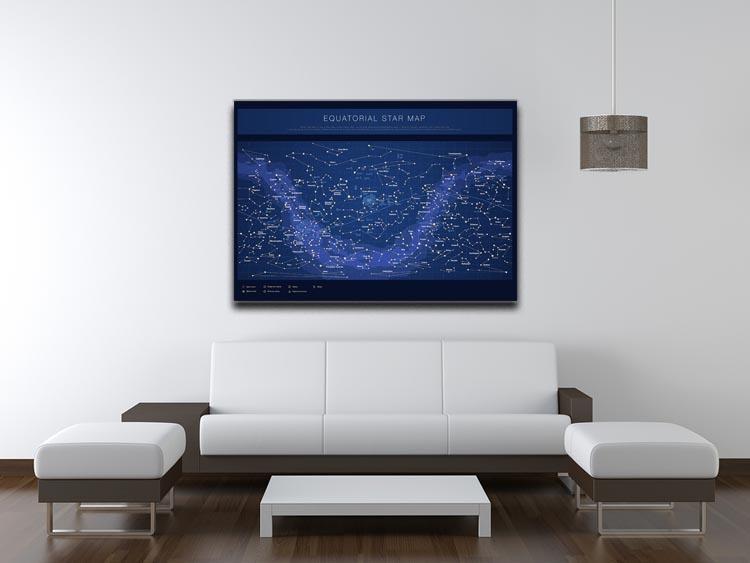 High detailed star map with names of stars contellations Canvas Print or Poster - Canvas Art Rocks - 4