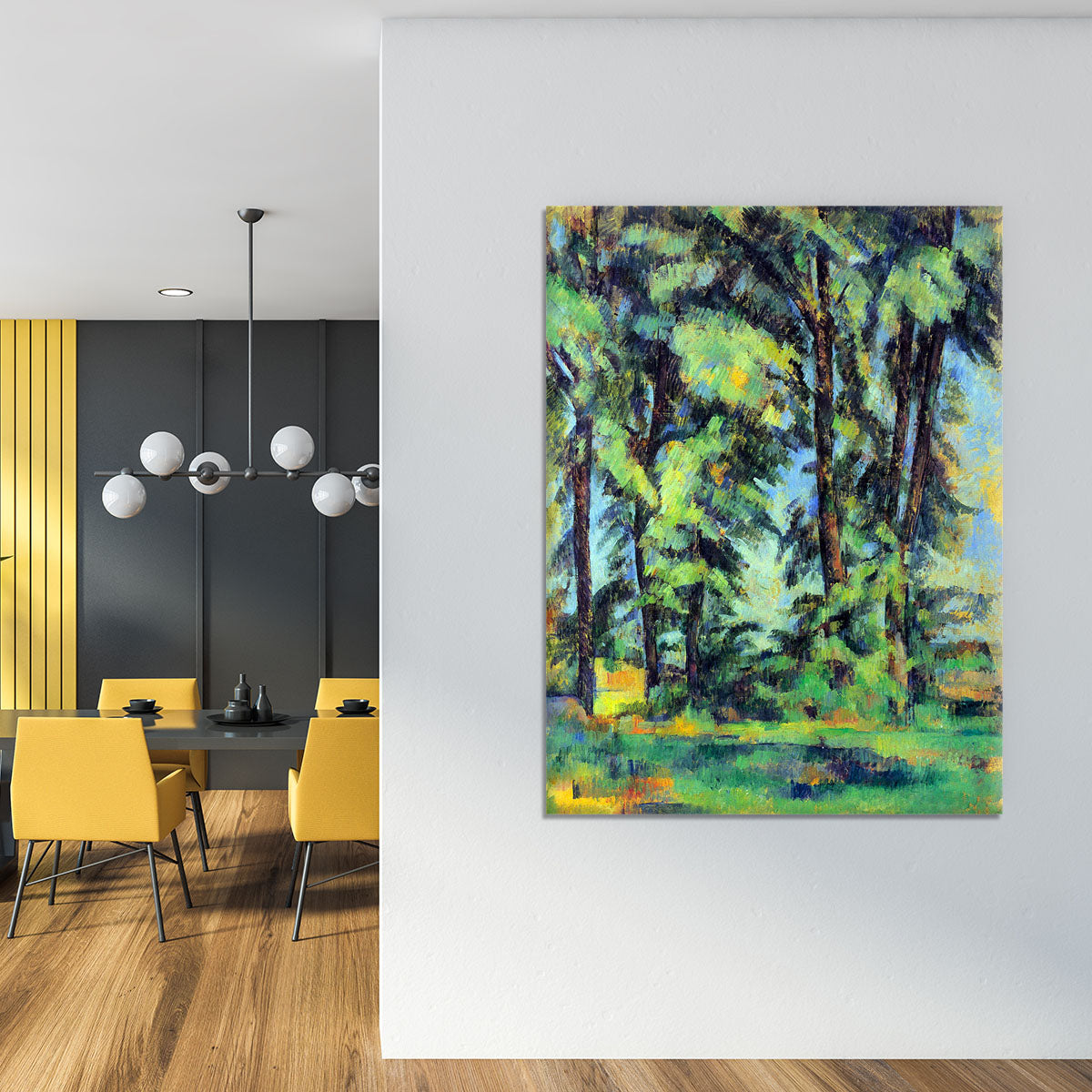 High trees in the Jas de Bouffan by Cezanne Canvas Print or Poster - Canvas Art Rocks - 4