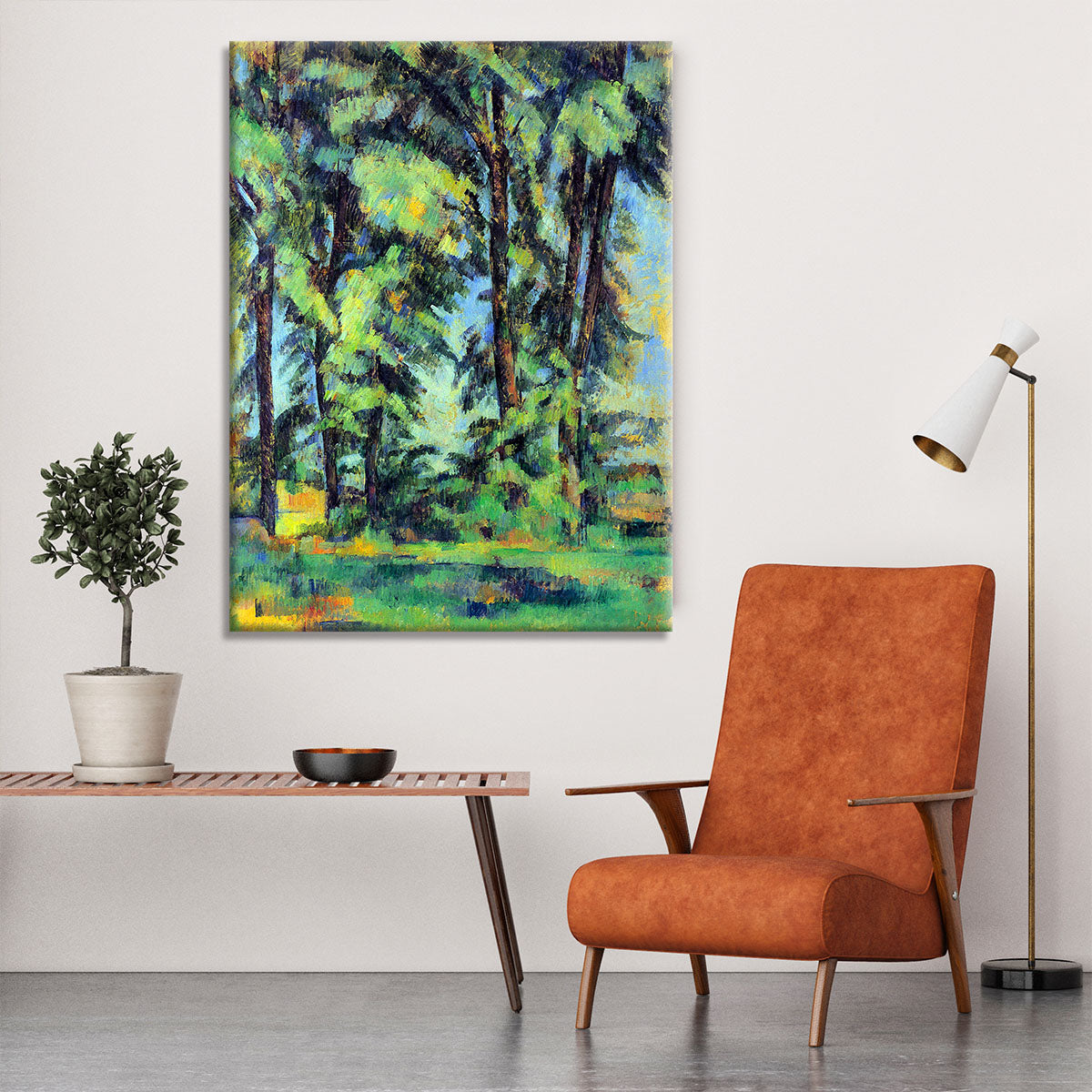 High trees in the Jas de Bouffan by Cezanne Canvas Print or Poster - Canvas Art Rocks - 6