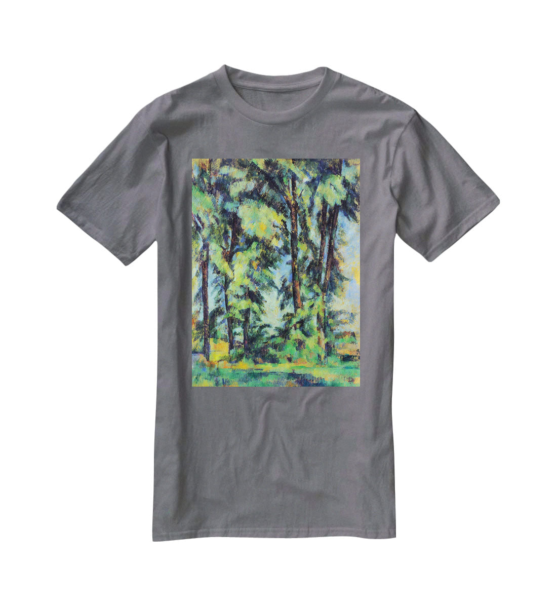 High trees in the Jas de Bouffan by Cezanne T-Shirt - Canvas Art Rocks - 3