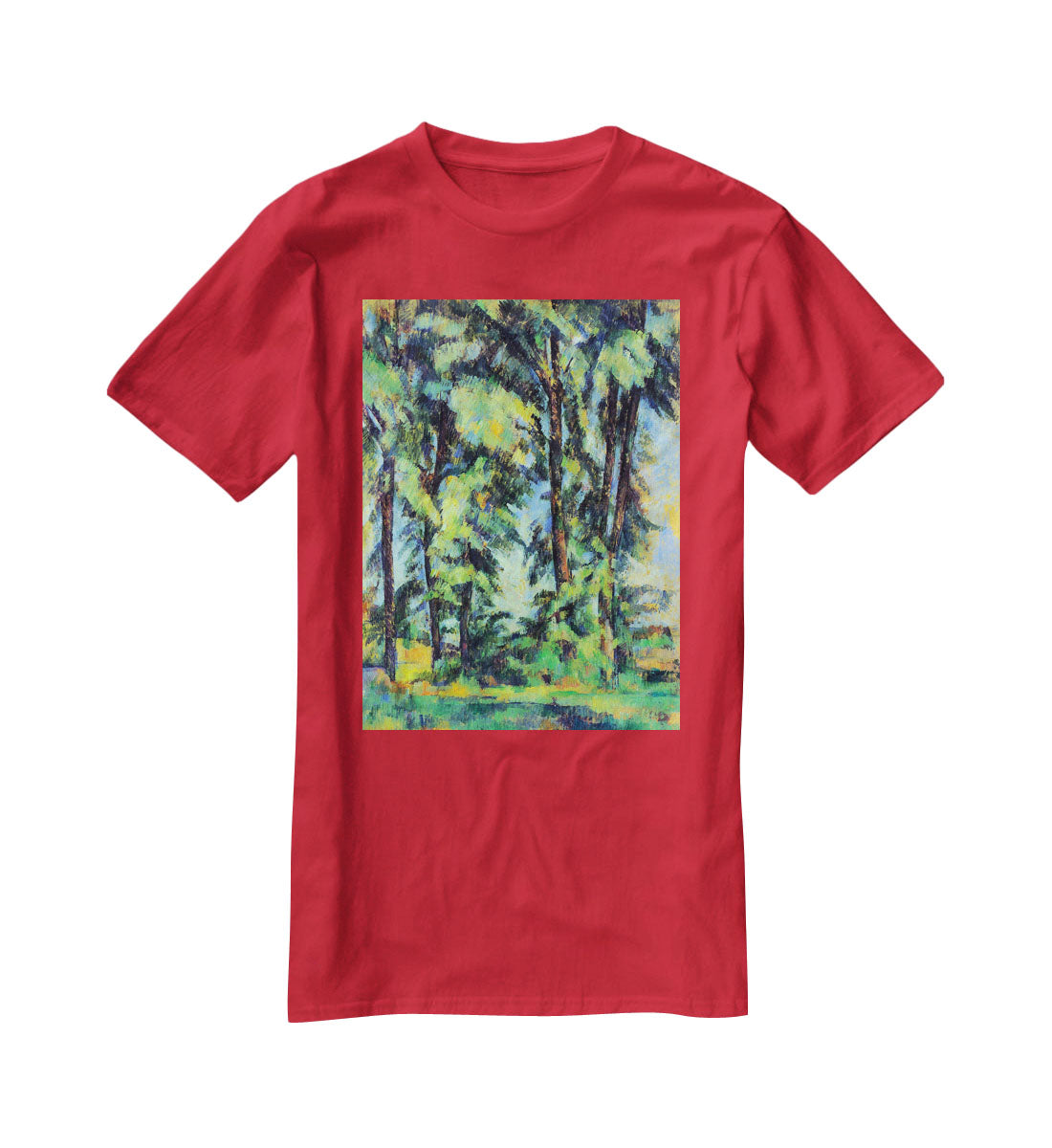 High trees in the Jas de Bouffan by Cezanne T-Shirt - Canvas Art Rocks - 4