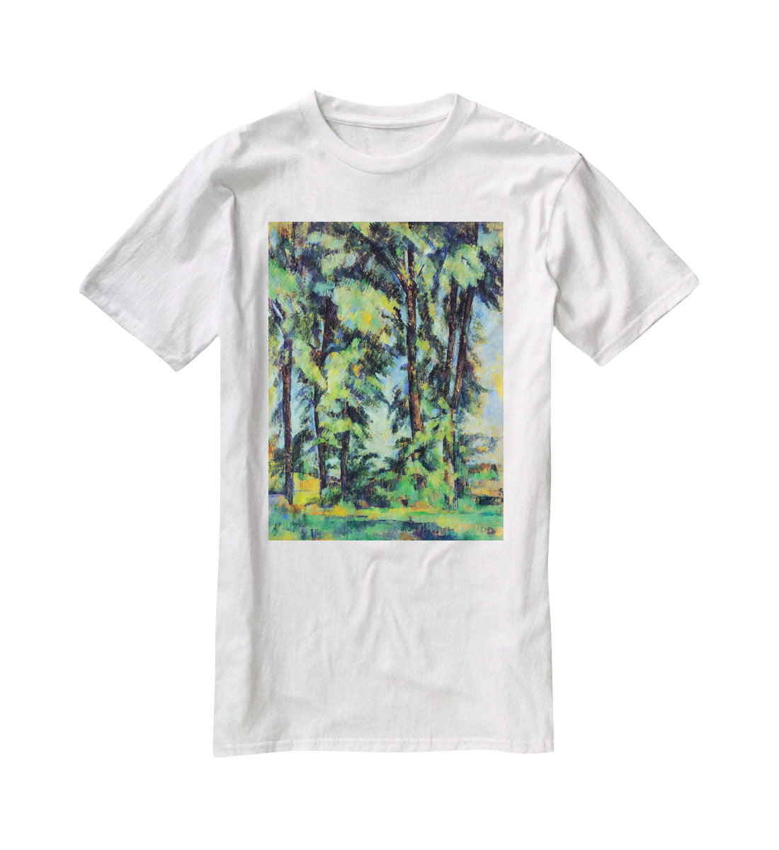 High trees in the Jas de Bouffan by Cezanne T-Shirt - Canvas Art Rocks - 5