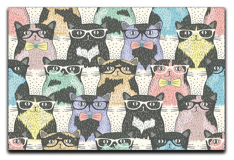 Hipster cute cats Canvas Print or Poster  - Canvas Art Rocks - 1