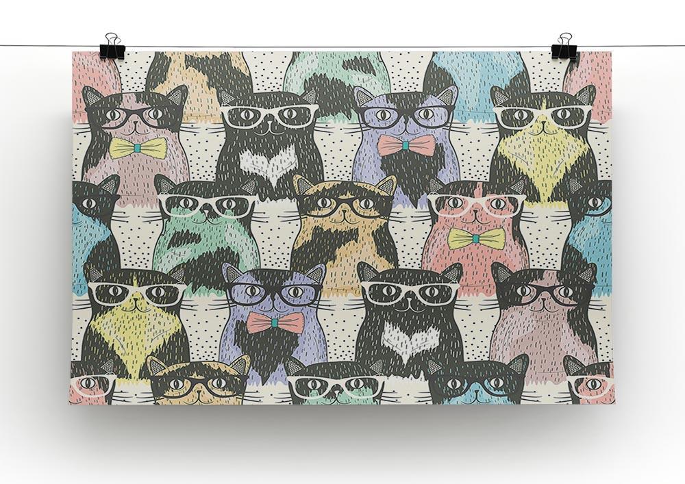 Hipster cute cats Canvas Print or Poster - Canvas Art Rocks - 2