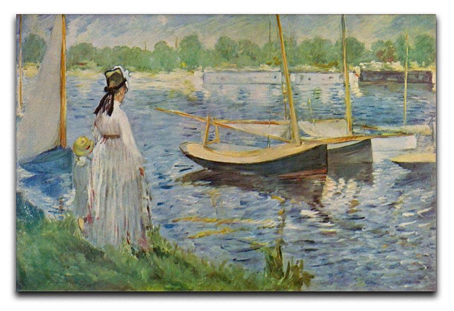 His embankment at Argenteuil by Manet Canvas Print or Poster  - Canvas Art Rocks - 1