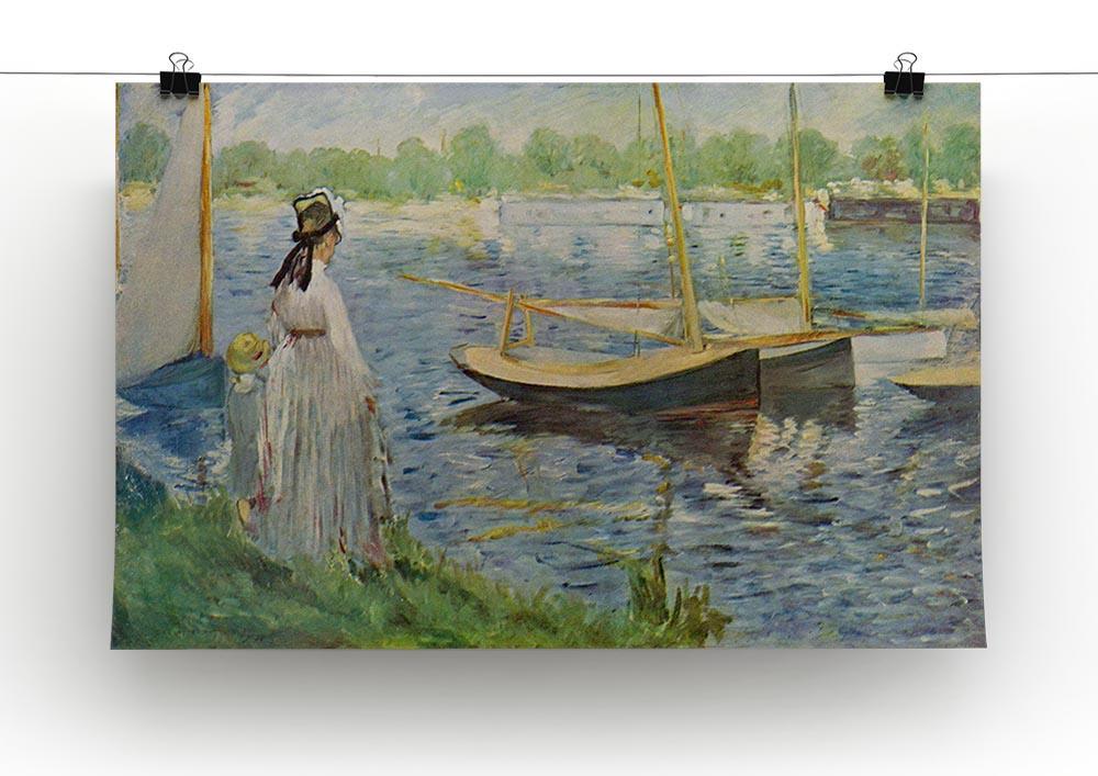 His embankment at Argenteuil by Manet Canvas Print or Poster - Canvas Art Rocks - 2