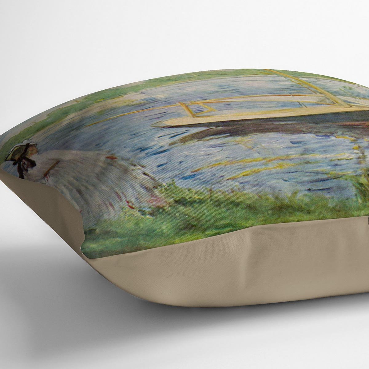 His embankment at Argenteuil by Manet Throw Pillow
