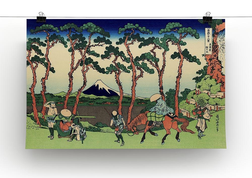 Hodogaya on the Tokaido by Hokusai Canvas Print or Poster - Canvas Art Rocks - 2