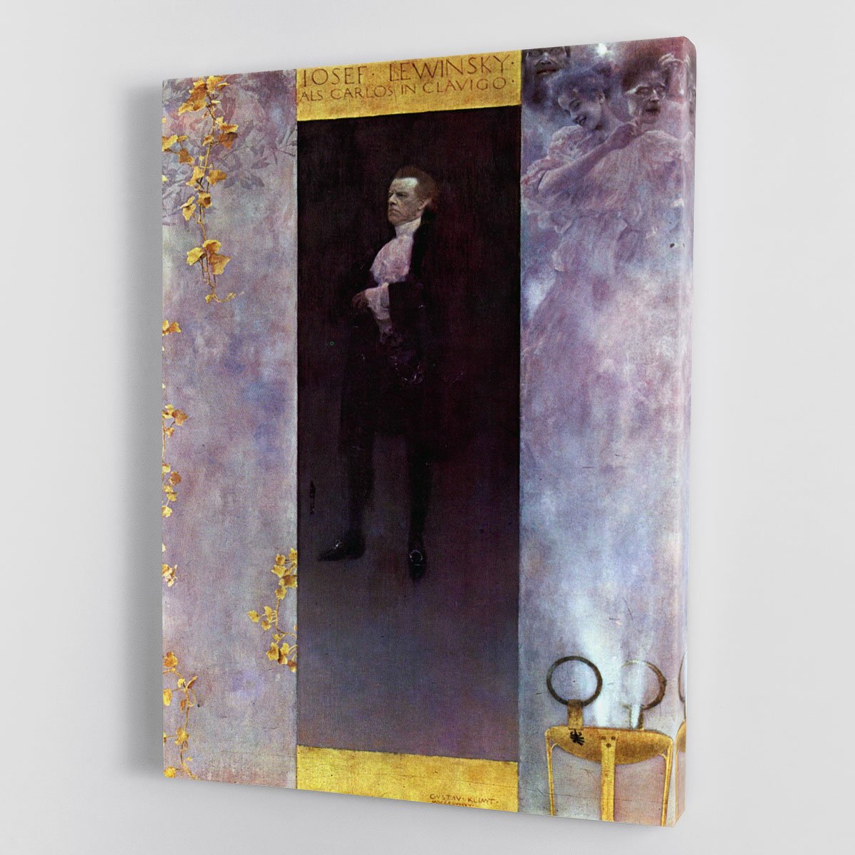 Hofburg actor Josef Lewinsky as Carlos by Klimt Canvas Print or Poster