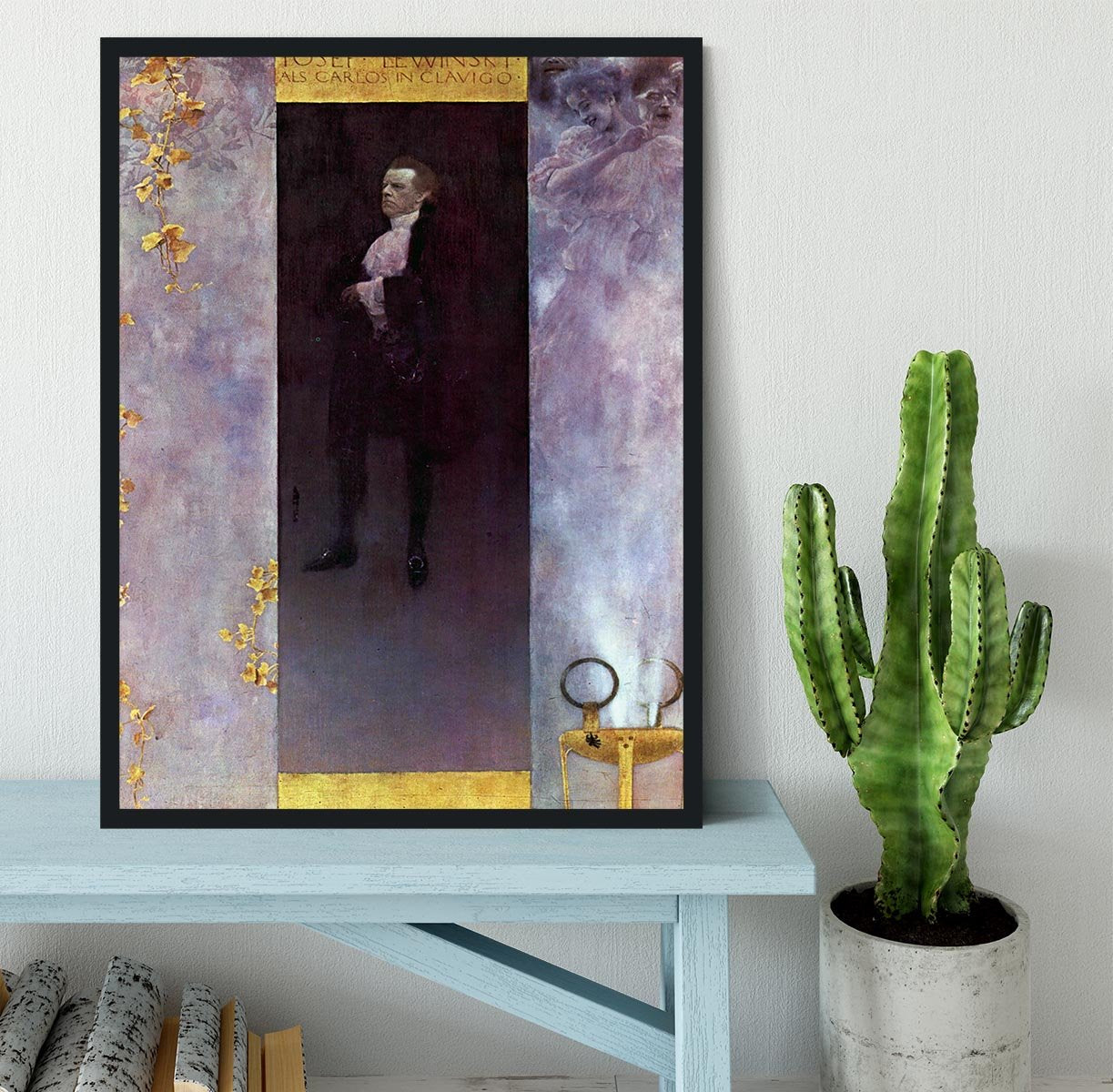 Hofburg actor Josef Lewinsky as Carlos by Klimt Framed Print - Canvas Art Rocks - 2
