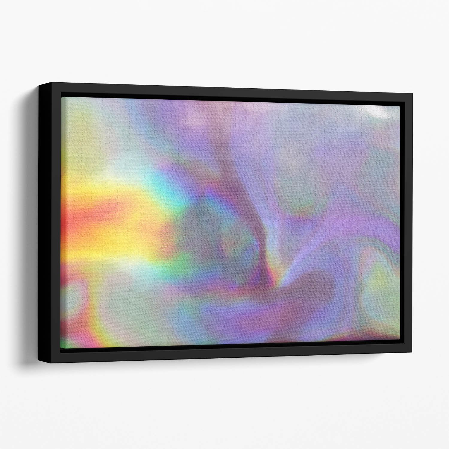Holographic texture 2 Floating Framed Canvas