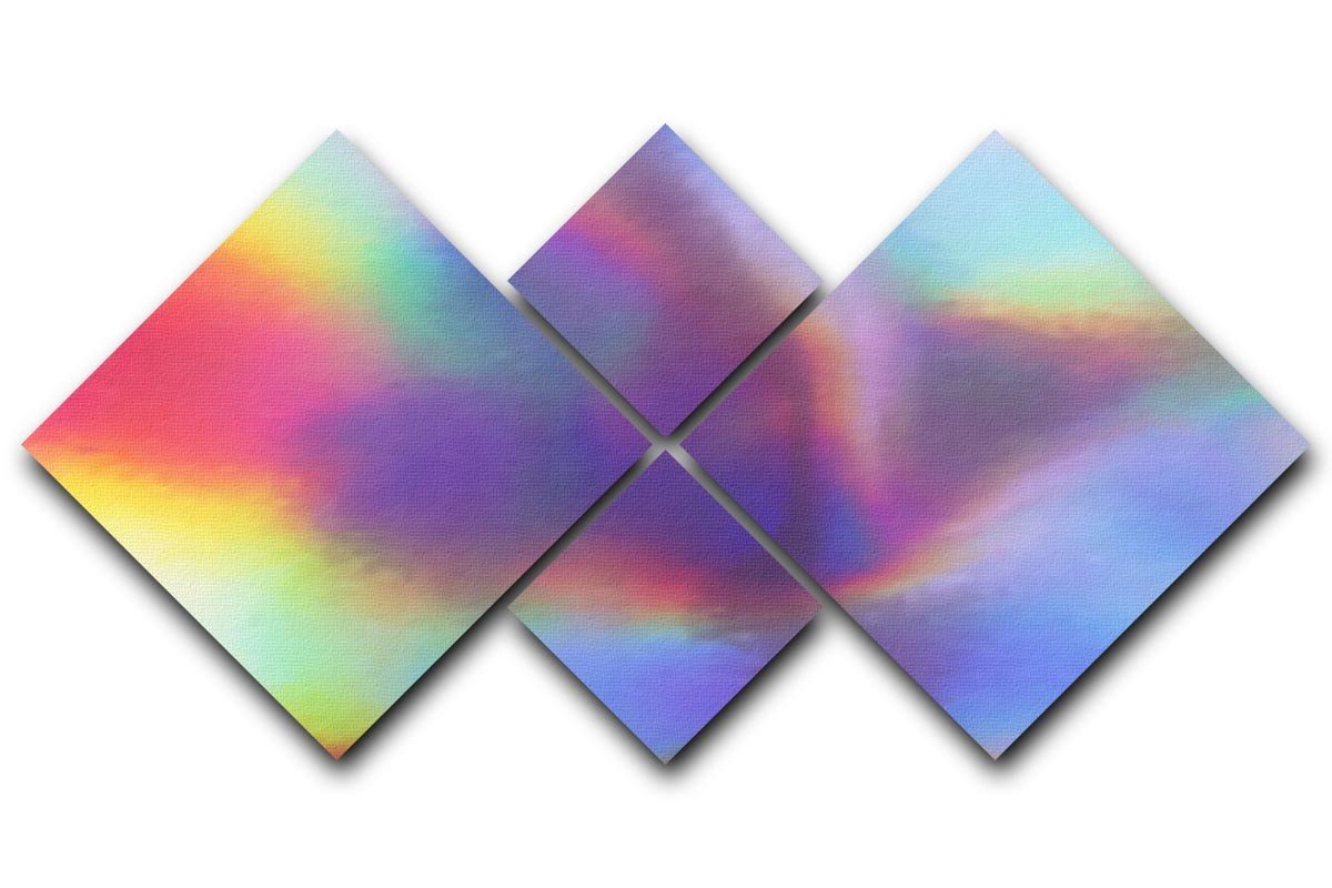 Holographic texture 4 Square Multi Panel Canvas  - Canvas Art Rocks - 1