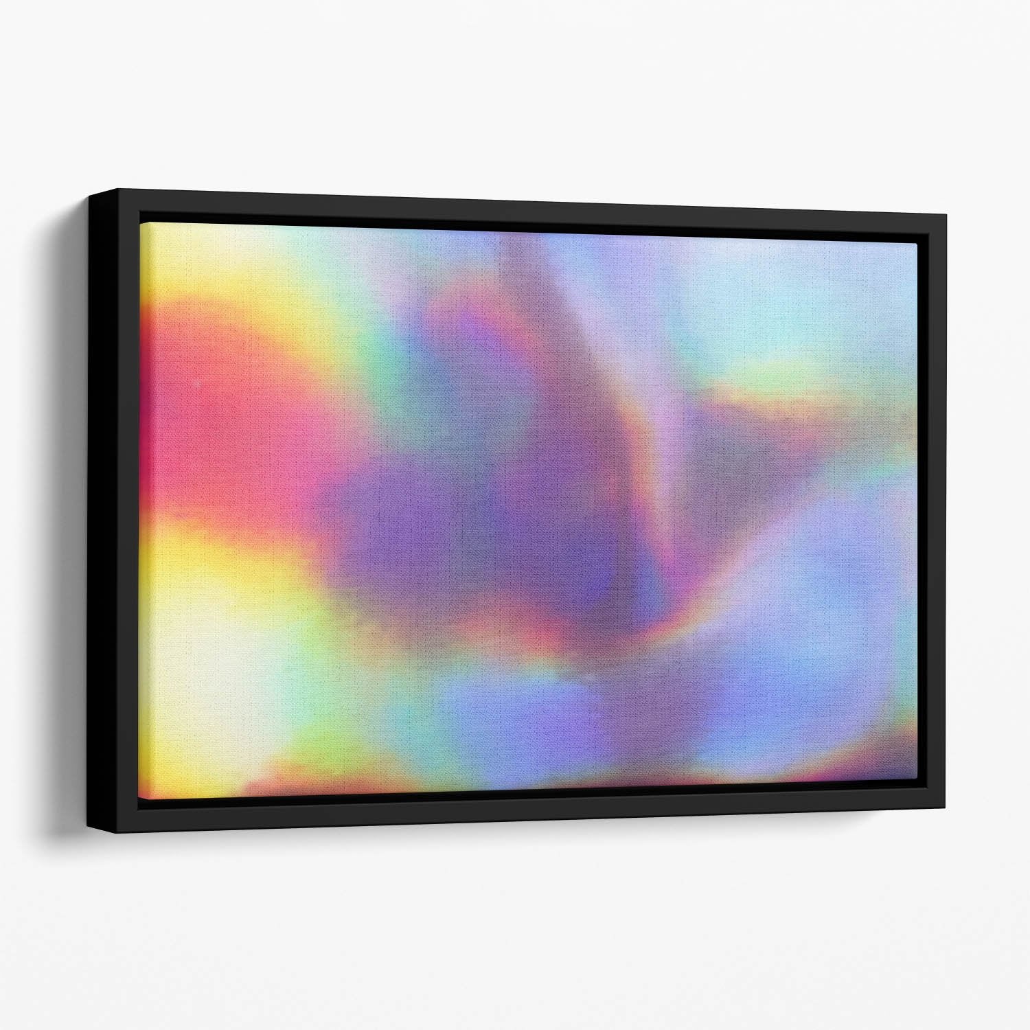 Holographic texture Floating Framed Canvas