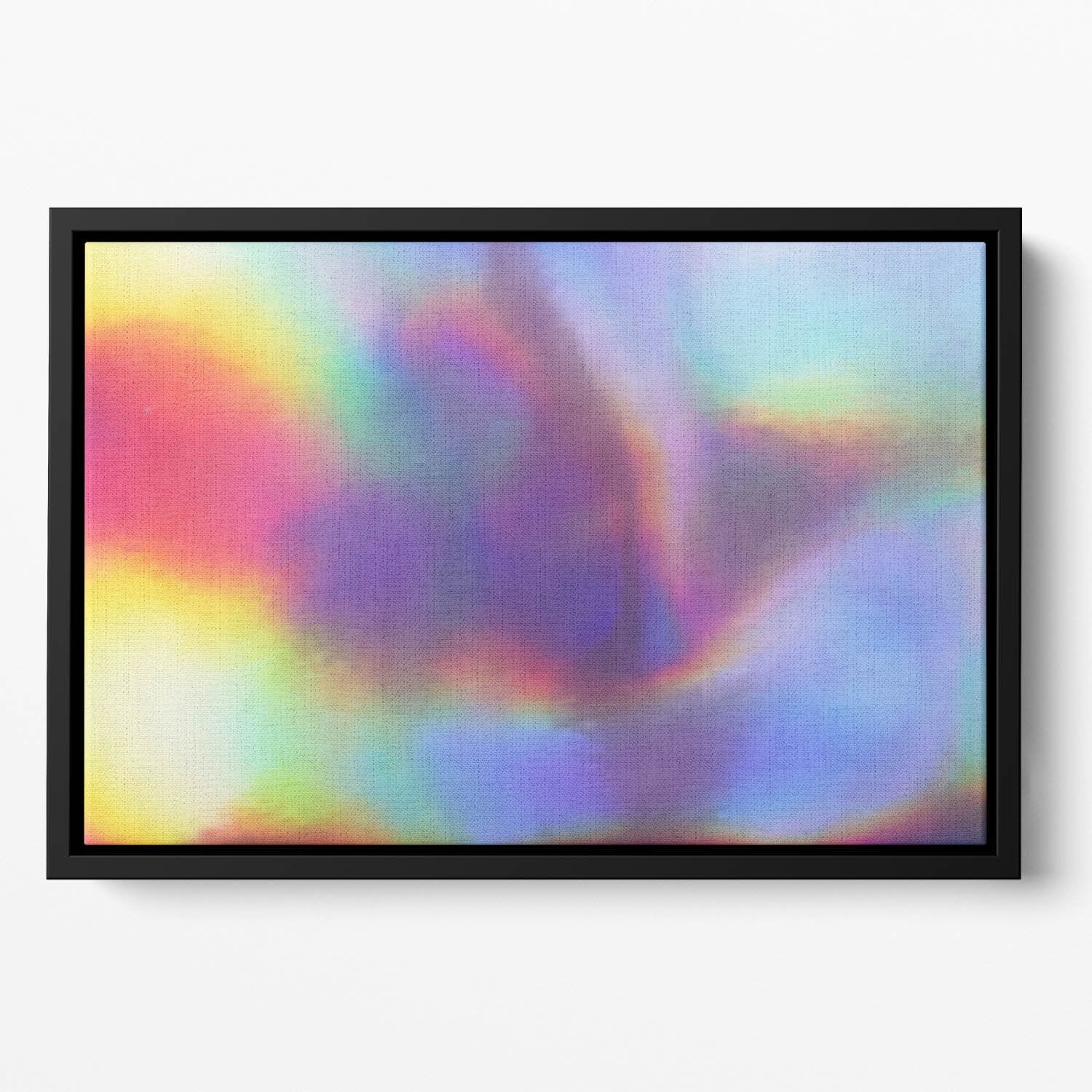 Holographic texture Floating Framed Canvas