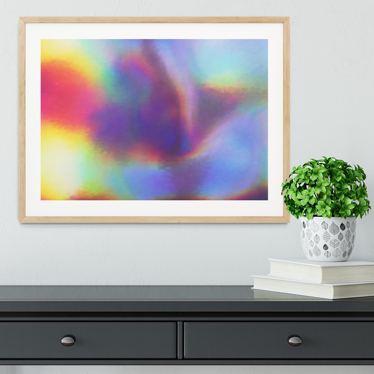 Holographic texture Framed Print - Canvas Art Rocks - 3