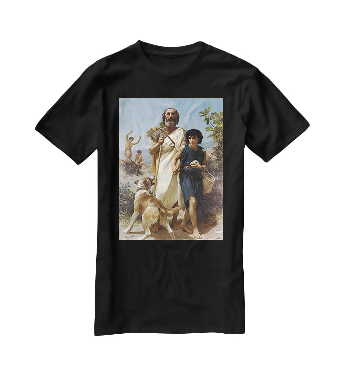 Homer and his Guide 1874 By Bouguereau T-Shirt - Canvas Art Rocks - 1