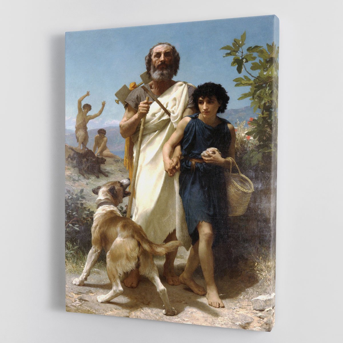 Homer and his Guide 1874 By Bouguereau Canvas Print or Poster