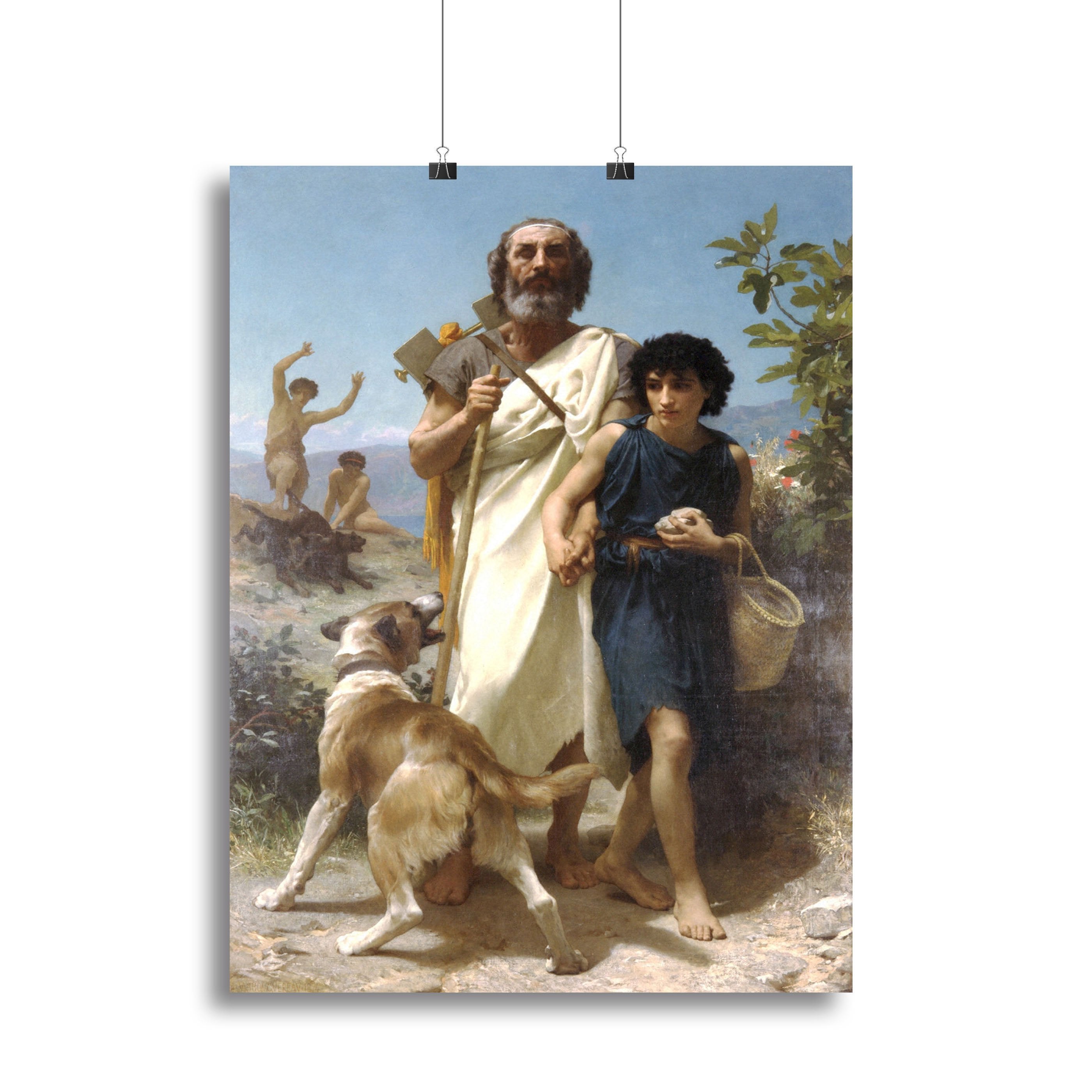 Homer and his Guide 1874 By Bouguereau Canvas Print or Poster