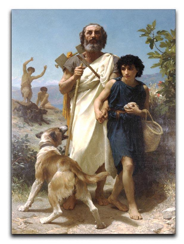 Homer and his Guide 1874 By Bouguereau Canvas Print or Poster  - Canvas Art Rocks - 1