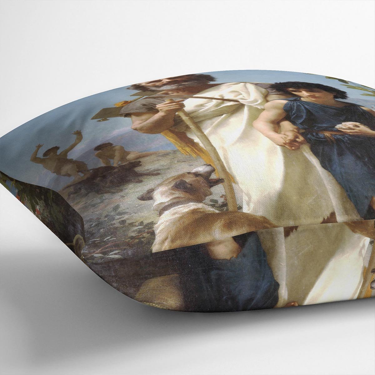 Homer and his Guide 1874 By Bouguereau Throw Pillow