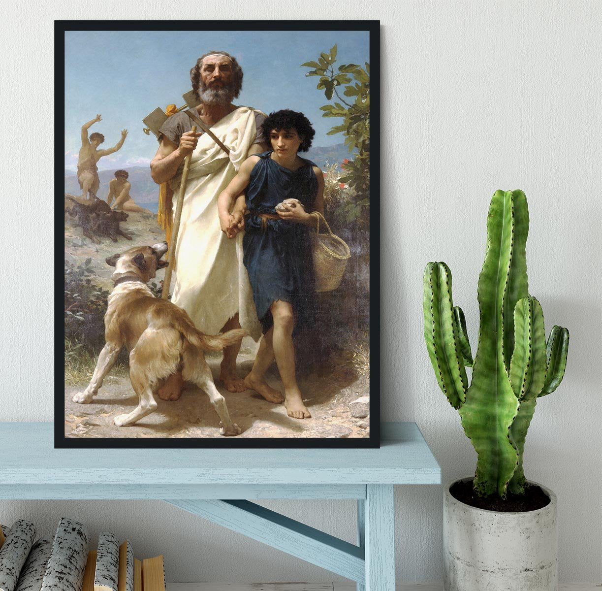 Homer and his Guide 1874 By Bouguereau Framed Print - Canvas Art Rocks - 2