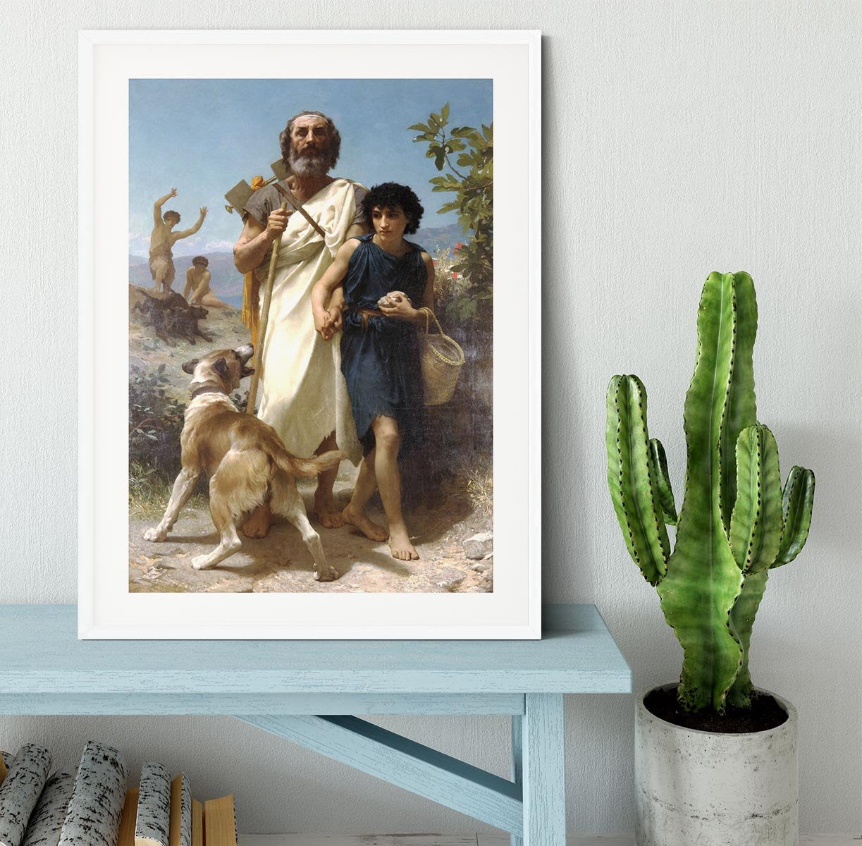 Homer and his Guide 1874 By Bouguereau Framed Print - Canvas Art Rocks - 5