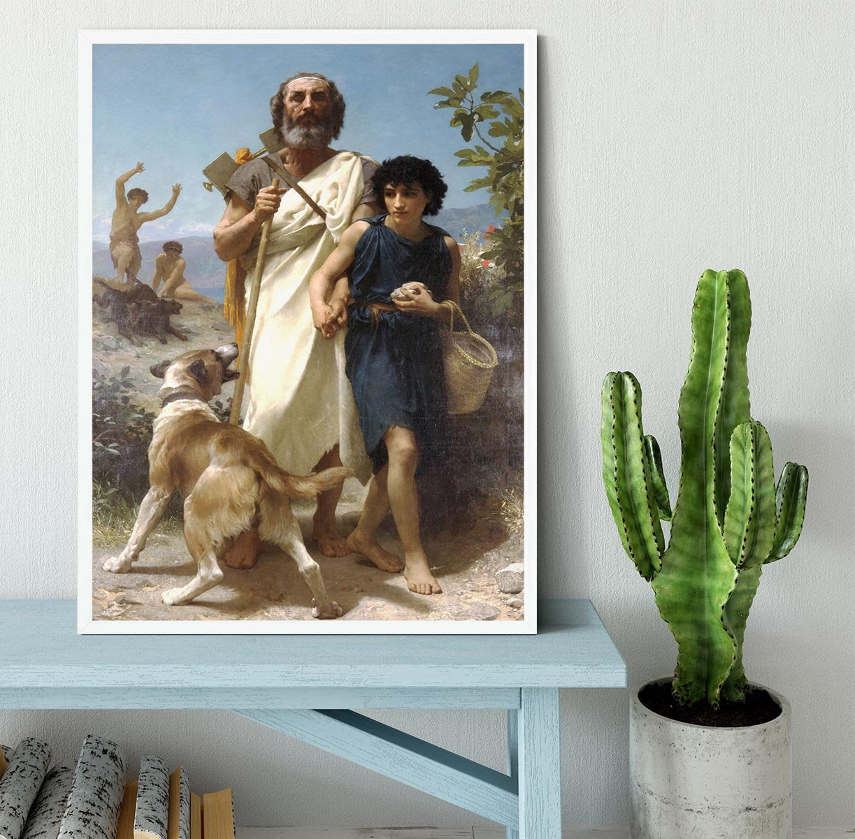 Homer and his Guide 1874 By Bouguereau Framed Print - Canvas Art Rocks -6