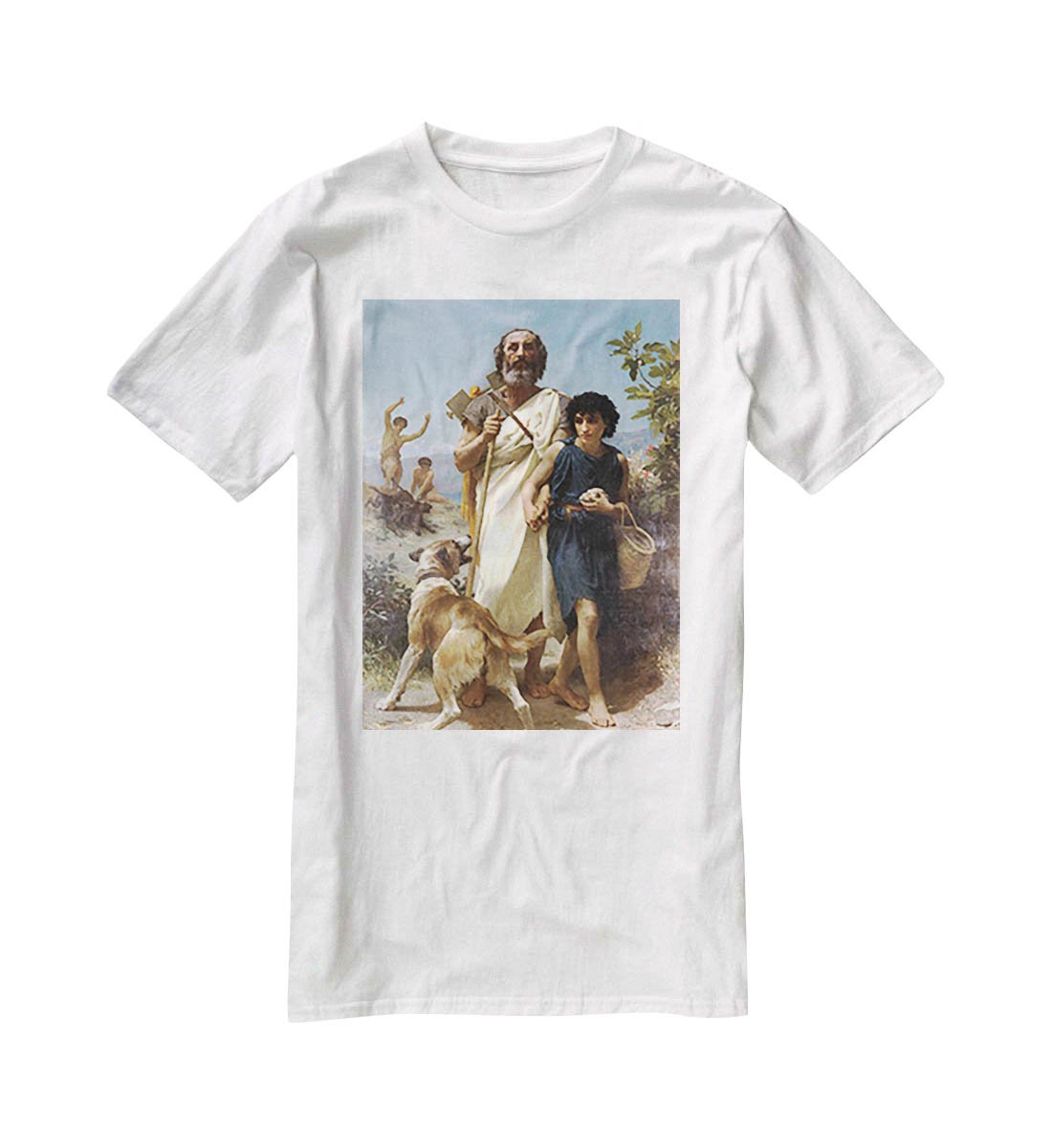 Homer and his Guide 1874 By Bouguereau T-Shirt - Canvas Art Rocks - 5