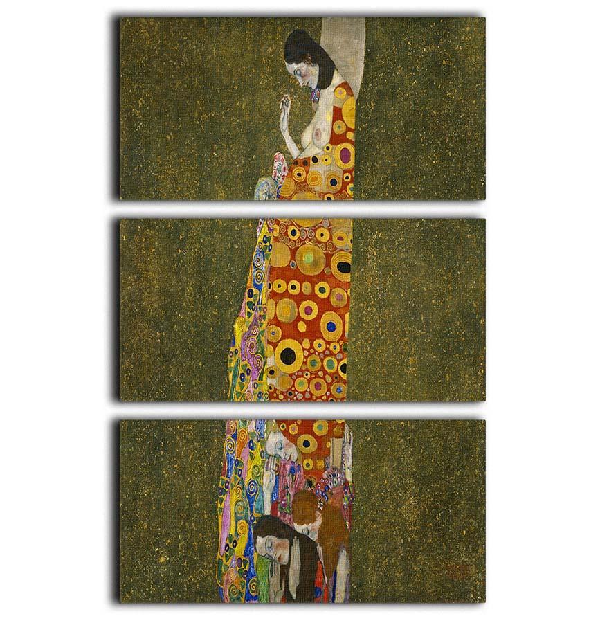 Hope II by Klimt 3 Split Panel Canvas Print - Canvas Art Rocks - 1