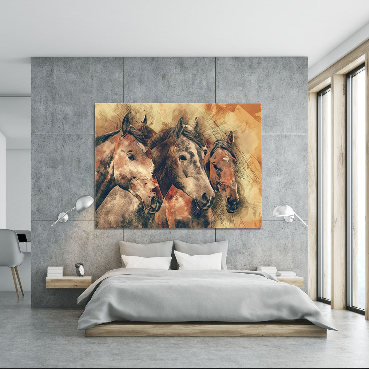 Horse Painting Canvas Print or Poster