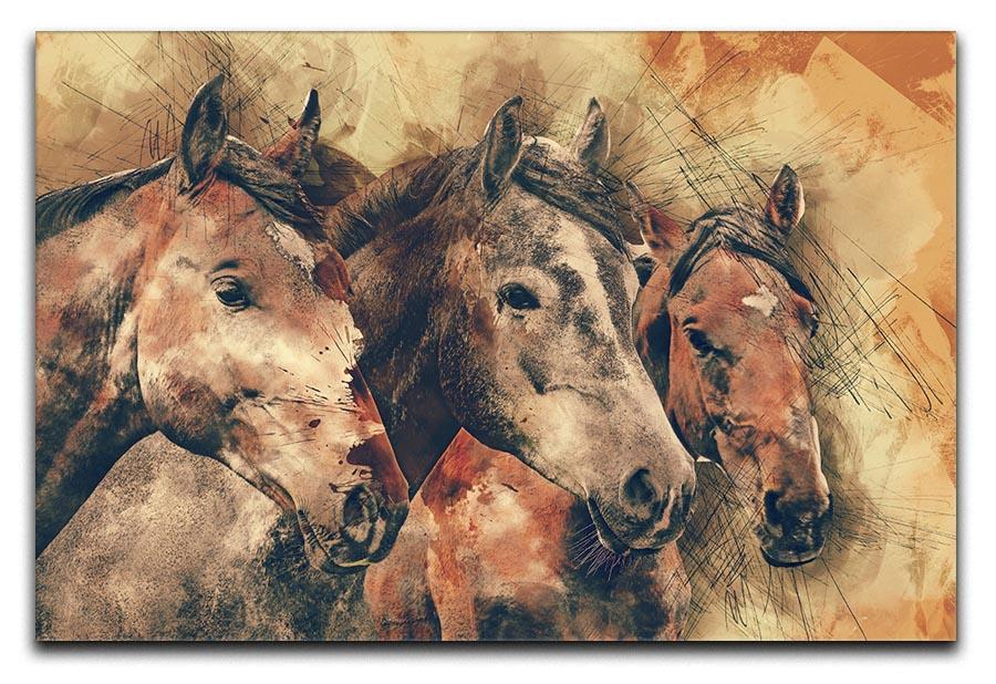 Horse Painting Canvas Print or Poster  - Canvas Art Rocks - 1