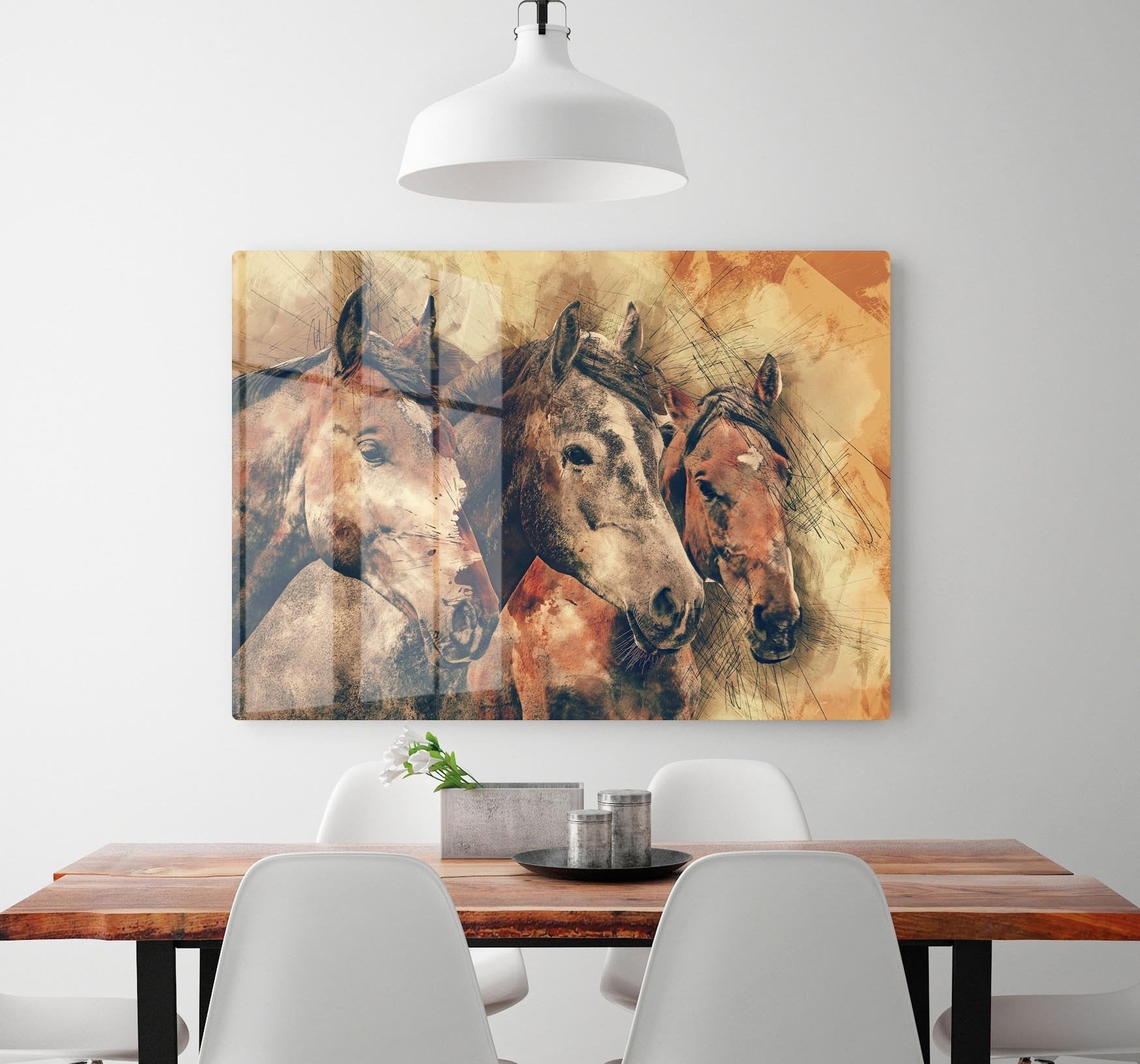 Horse Painting HD Metal Print