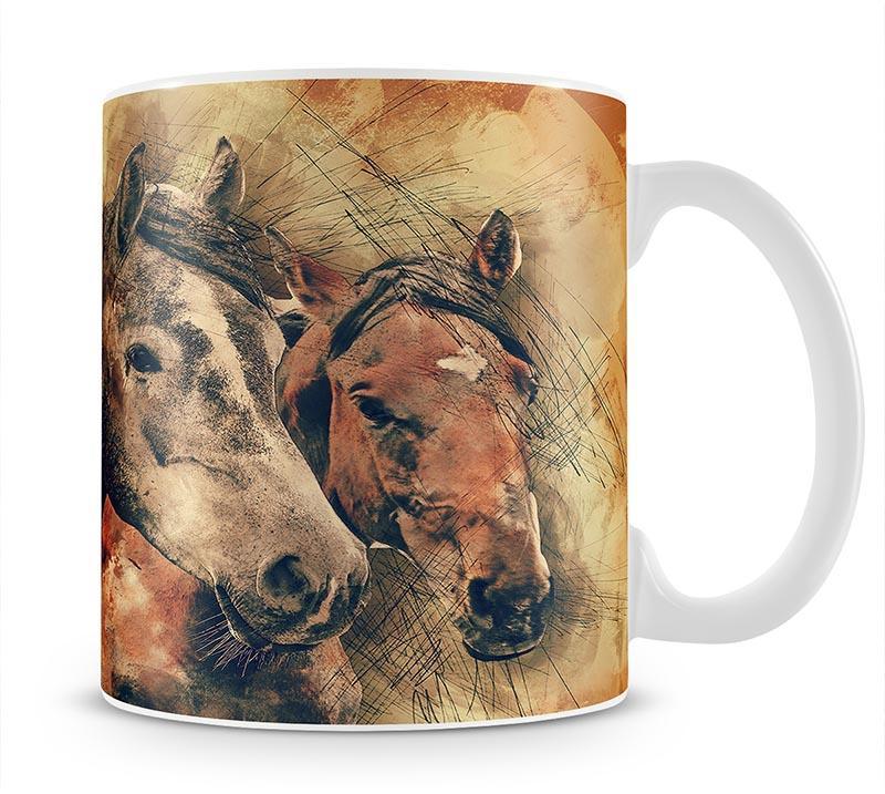 Horse Painting Mug - Canvas Art Rocks - 1