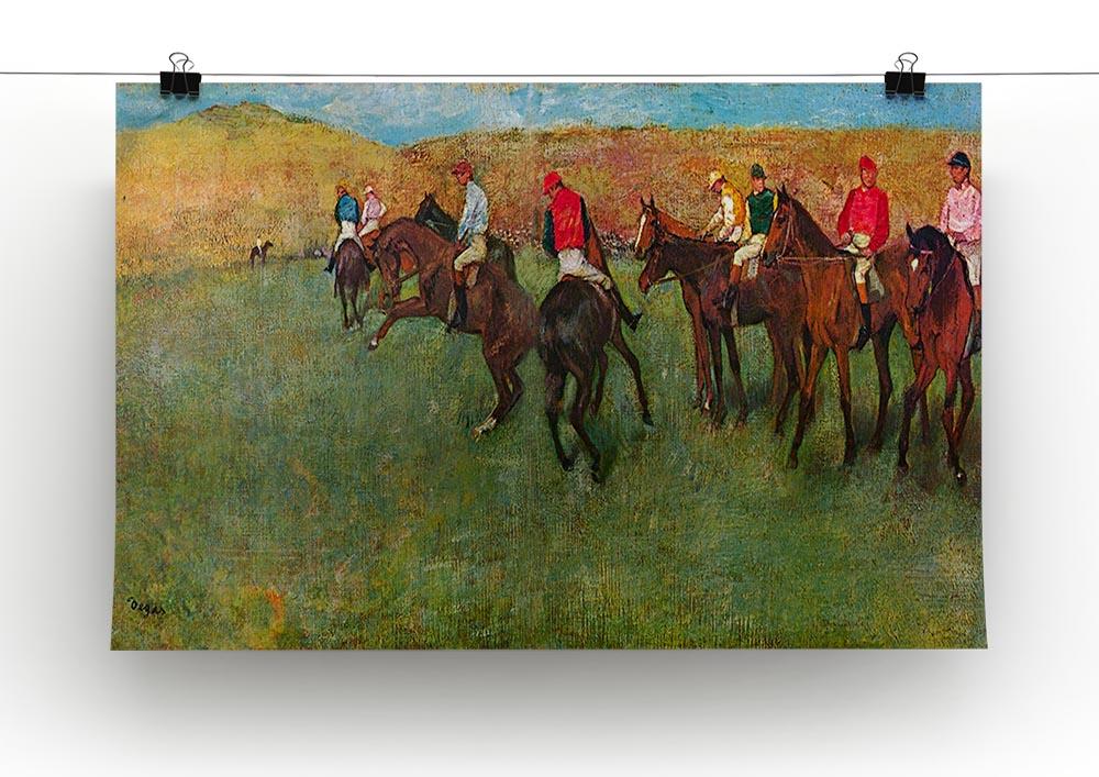 Horse race before the start by Degas Canvas Print or Poster - Canvas Art Rocks - 2