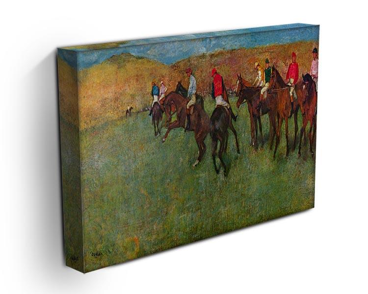 Horse race before the start by Degas Canvas Print or Poster - Canvas Art Rocks - 3