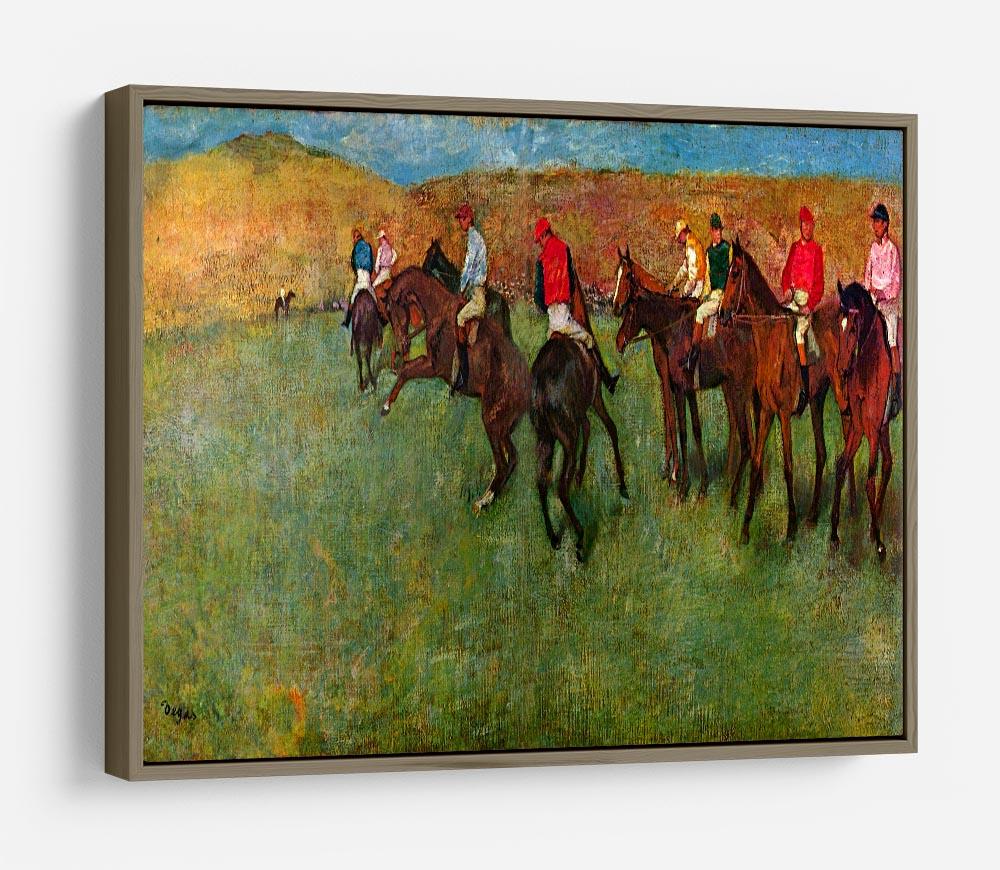 Horse race before the start by Degas HD Metal Print - Canvas Art Rocks - 10
