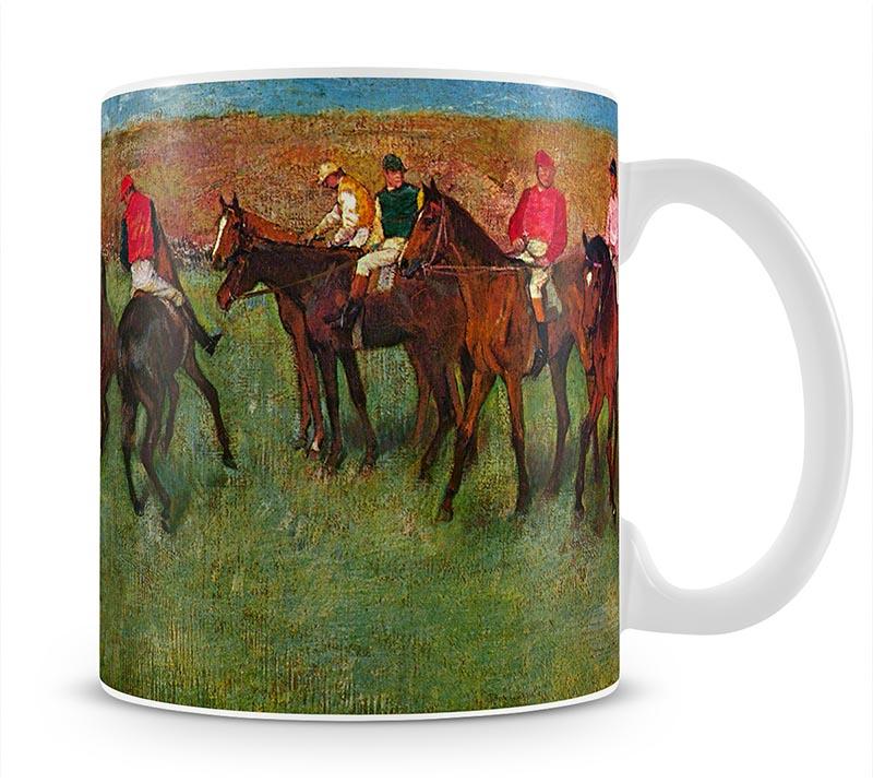 Horse race before the start by Degas Mug - Canvas Art Rocks - 1